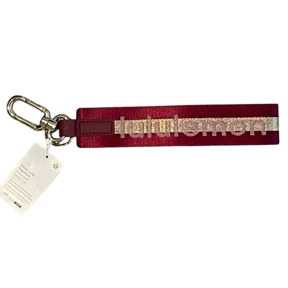 NWT Lululemon Never Lost Keychain Deep Luxe/Bone/Gold - Picture 4 of 4